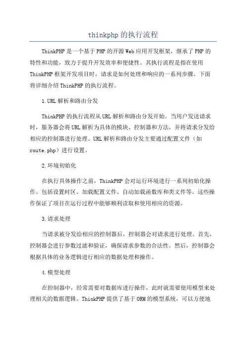 thinkphp的执行流程