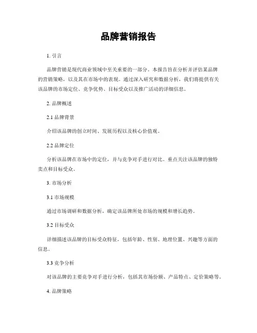 品牌营销报告