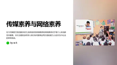 传媒素养与网络素养主题班会PPT课件