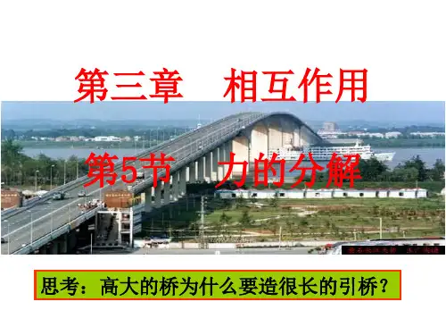 人教版高一物理必修一力的分解课件