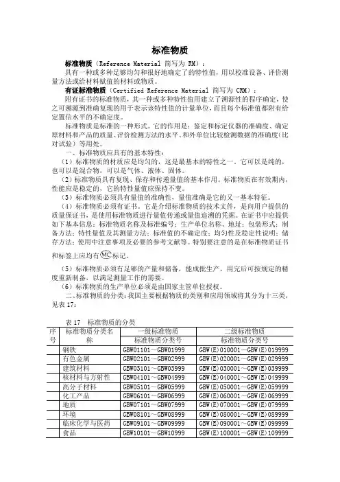 标准物质