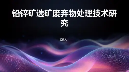 铅锌矿选矿废弃物处理技术研究
