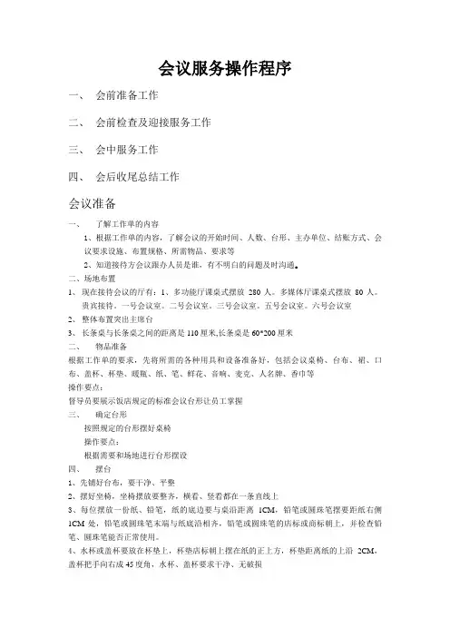会议服务操作程序