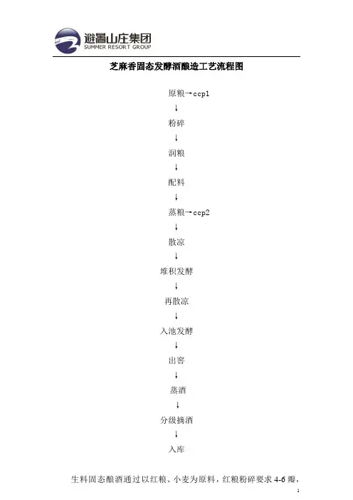 芝麻香固态发酵酒酿造工艺作业指导书