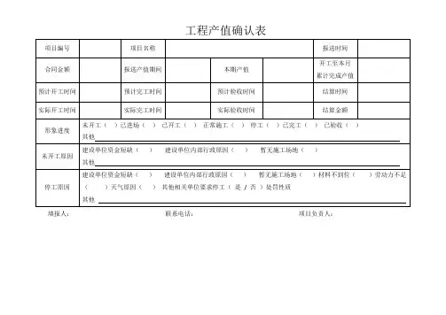 产值月报表