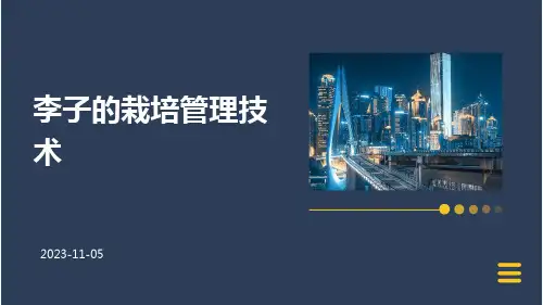 李子的栽培管理技术
