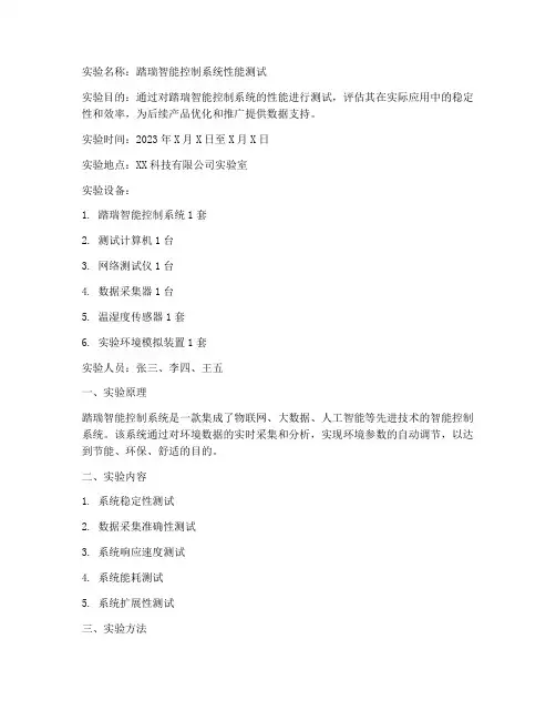 踏瑞实验报告