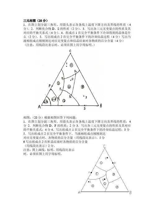 材料科学基础三元相图