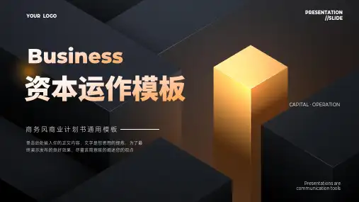 资本运作模板商务风商业计划书通用模板