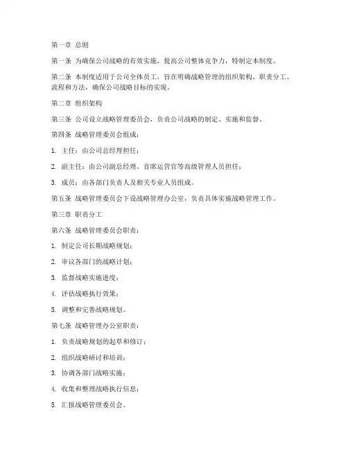 公司战略管理制度