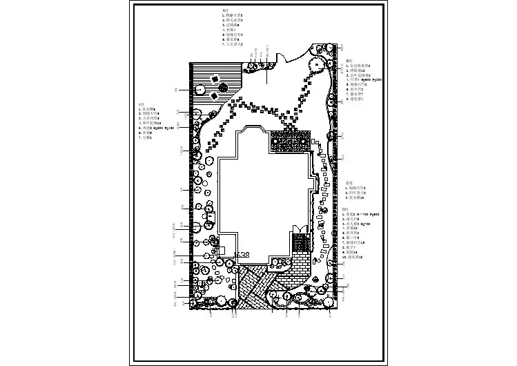 10种别墅庭院景观绿化设计方案及施工图