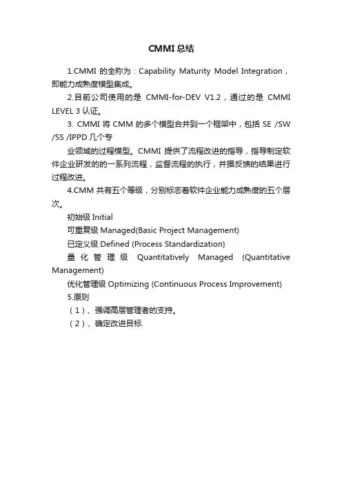CMMI总结