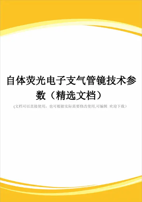 自体荧光电子支气管镜技术参数(精选文档)