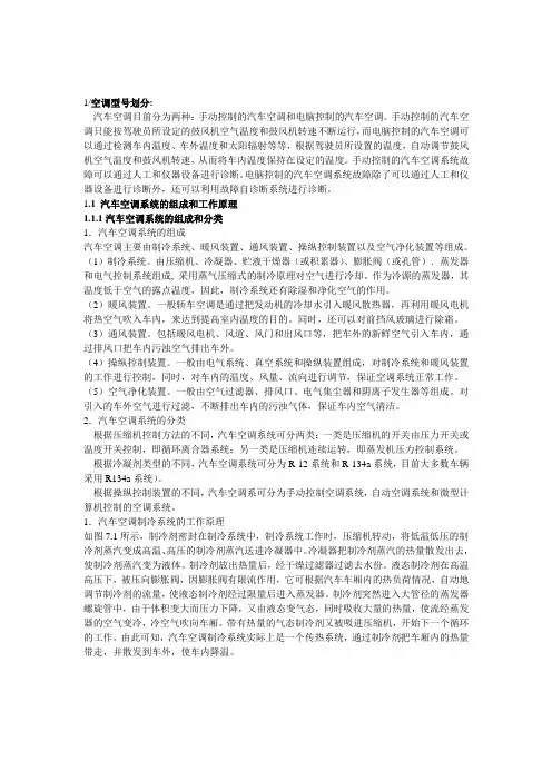 汽车空调系统汇总及故障模式分析