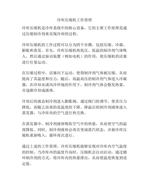 冷库压缩机工作原理