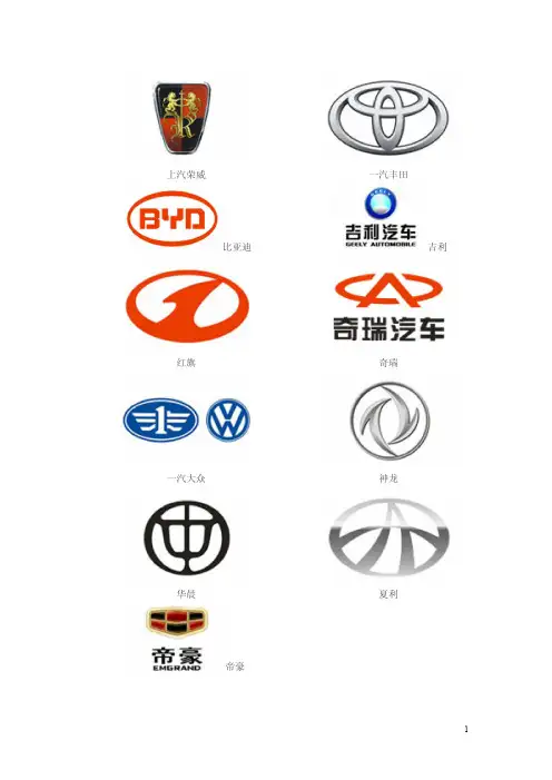 国产汽车标志大全
