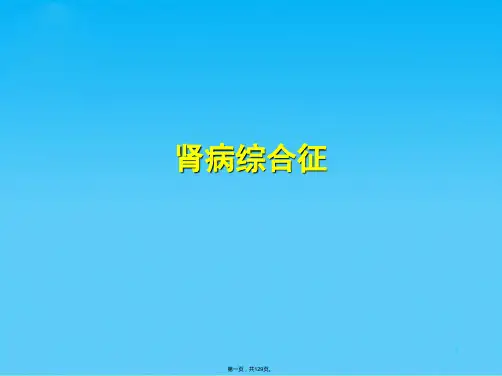 肾病综合征(共129张PPT)【129页】
