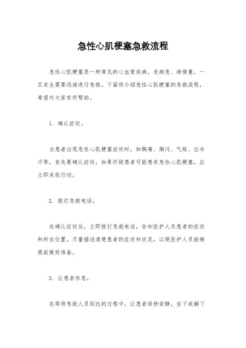 急性心肌梗塞急救流程