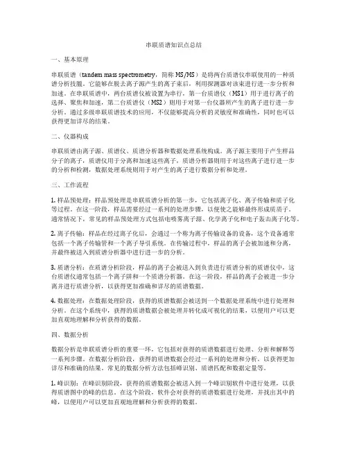 串联质谱知识点总结