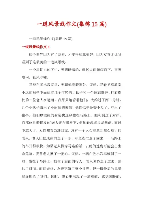 一道风景线作文(集锦15篇)