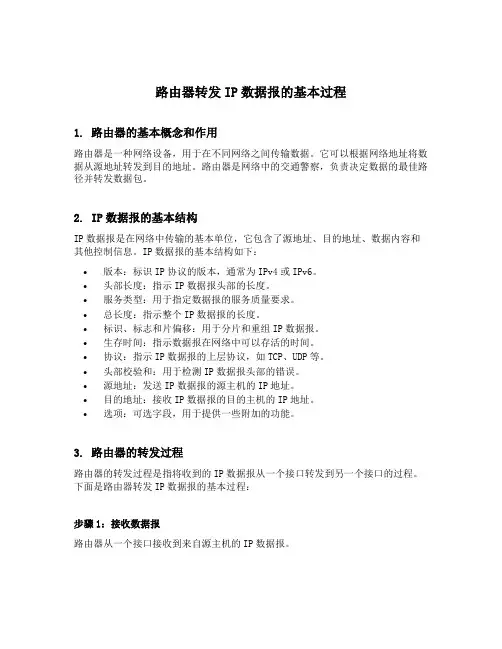 路由器转发IP数据报的基本过程