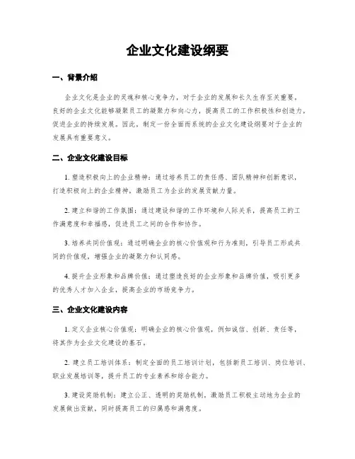 企业文化建设纲要