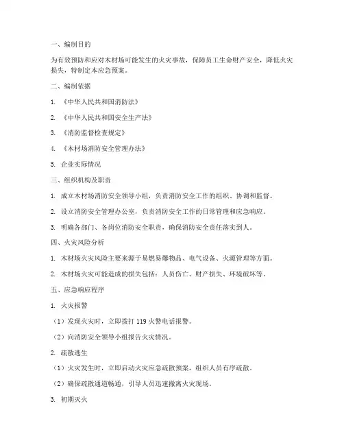 木材场消防应急预案