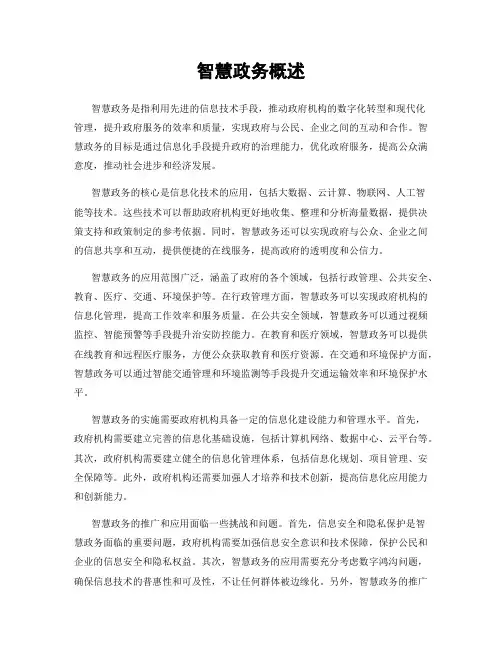 智慧政务概述