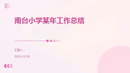 南台小学某年工作总结