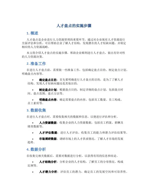 人才盘点的实施步骤