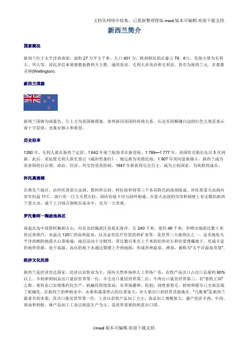 新西兰概况外贸必读