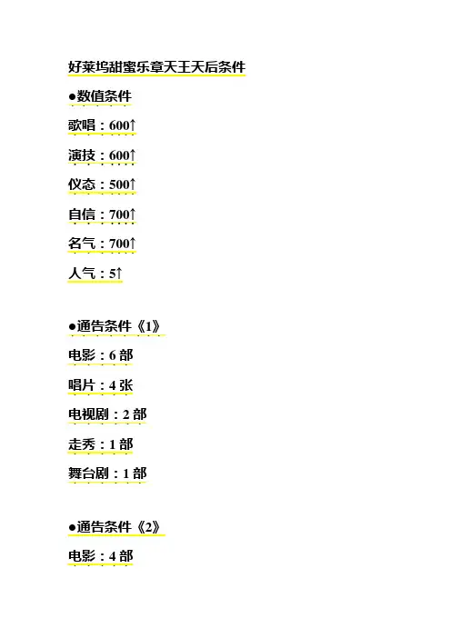 明星志愿3甜蜜乐章秘籍