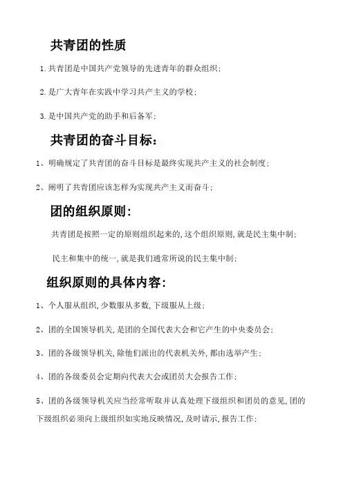 共青团的性质