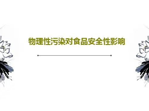 物理性污染对食品安全性影响77页PPT