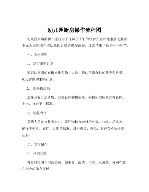 幼儿园厨房操作流程图