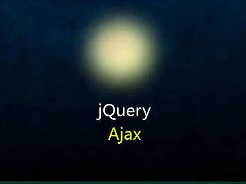 jQueryAjax精品PPT课件