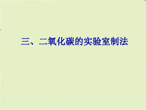 二氧化碳的制法(共8张PPT)