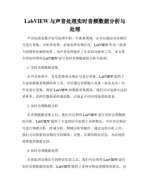 LabVIEW与声音处理实时音频数据分析与处理