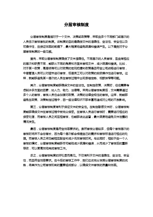 分层审核制度