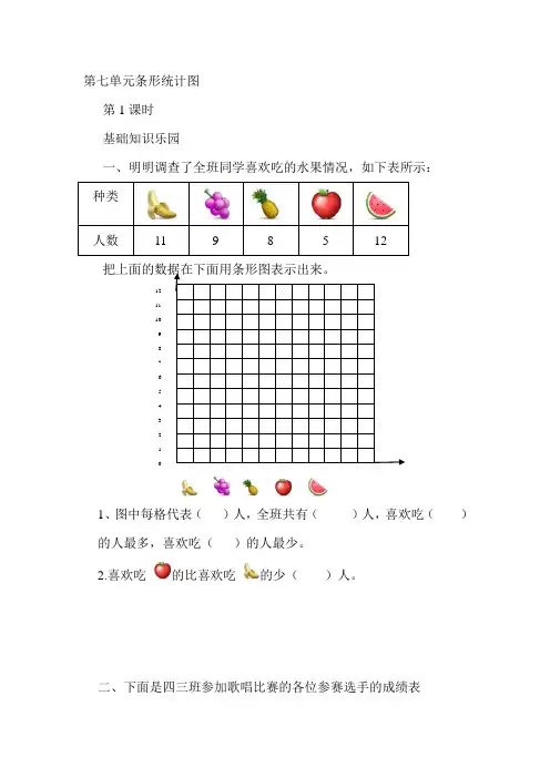 人教版四年级上册第七单元第八单元课时练习