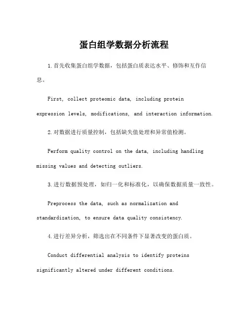 蛋白组学数据分析流程