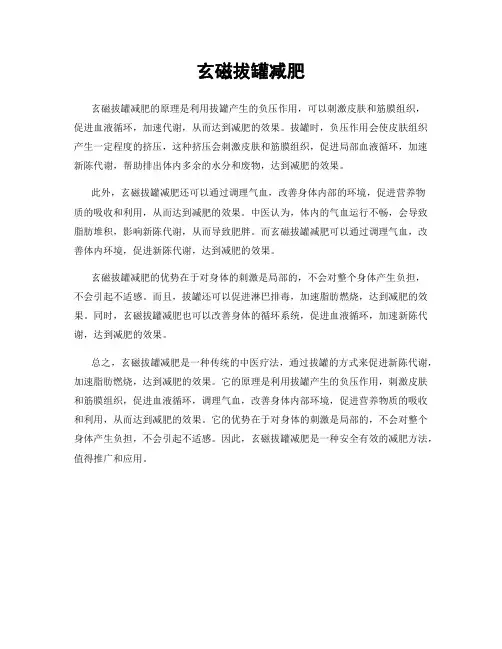 玄磁拔罐减肥