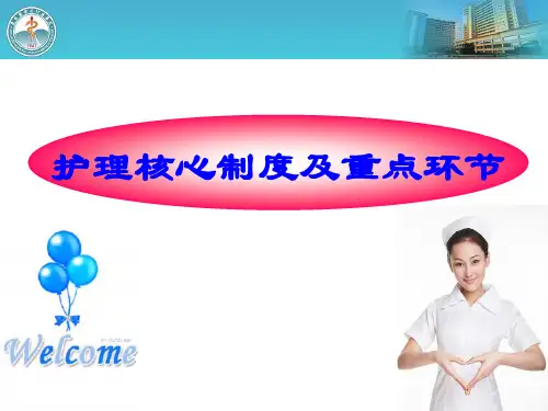护理核心制度及重点环节