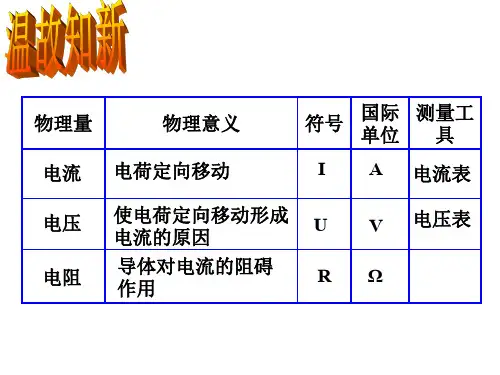 17.1   电流与电压和电阻的关系