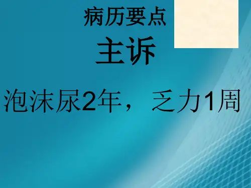 肾内科教学查房PPT课件