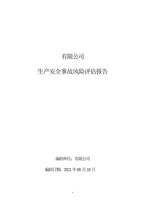 生产安全事故风险评估报告(模板)