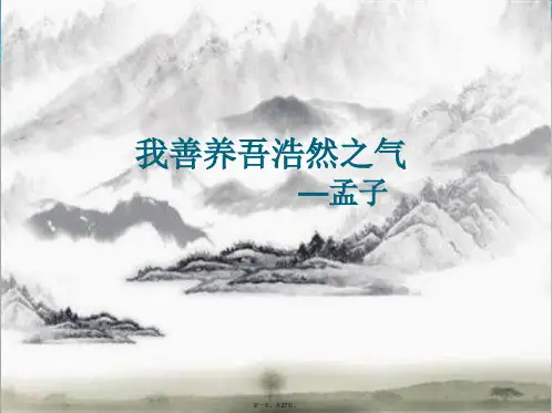 我善养吾浩然之气优秀公开课ppt