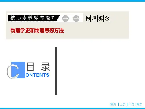 核心素养微专题7  物理学史和物理思想方法