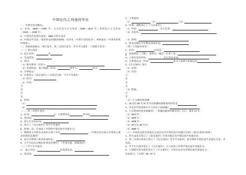 中国近代之列强侵华史