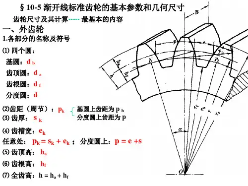 8-5_渐开线标准齿轮尺寸